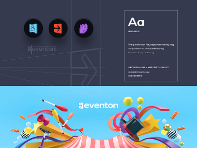 eventon branding 3d brand brand design event branding events html logo