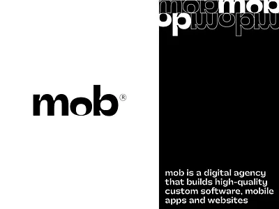 Mob digital agency agency branding digital logo minimal