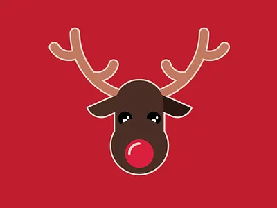 Rudolph adobe illustrator character christmas detail flat vector illustration illustrator reindeer rudolf rudolph vector