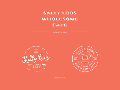 Sally Loo's Secondary Branding Elements badge brand identity hand lettering lettering restaurant logo script logo visual identity