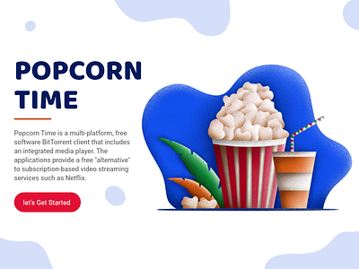 Popcorn Landing branding coffee cup design illustrtion landing page landing page ui landingpage mug plants pop art popcorn uiux userinterfaces vector web