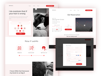 Barberch landing page barber barber shop barberch barberch barbershop concept design landing page landing page concept landing page illustration landing page ui ui kits web search webdesign