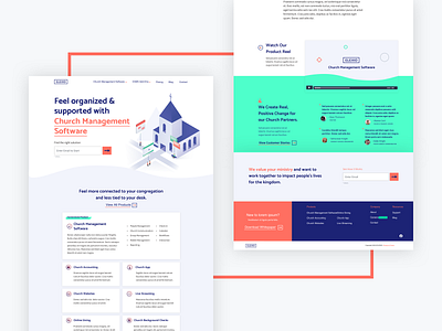Elexio Homepage chms church elexio layout saas ui ux webdesign website