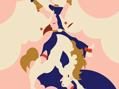 Whoa! cowboy honky tonk illustration vector western