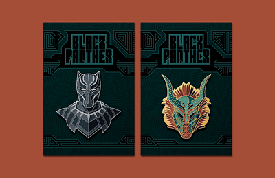 Black Panther Enamel Pins black panther brooch dan kuhlken disney dkng dkng studios enamel pin enamel pins marvel mondo nathan goldman vector