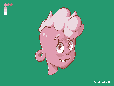 Lars - Pixel fan art 2d art cartoon cartoon character fan art pixel art pixel perfect portrait portrait art steven universe steven universe future