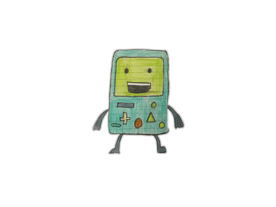 BMO - Adventure Time Drawing 🤖 2d 2d drawing abstract abstract art cartoon cartoon character cartoon sketch colors drawings dribbble flat flat illustration illustration pencil art pencil sketch