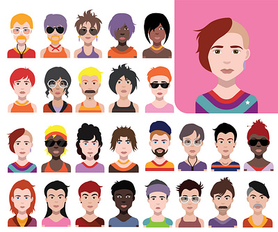 Avatar icon set