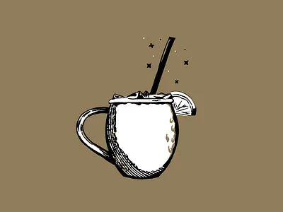 drink some more brand and identity branding copper design drank drawing drink drunk elixer illustration illustrator moscow mule mug vodka