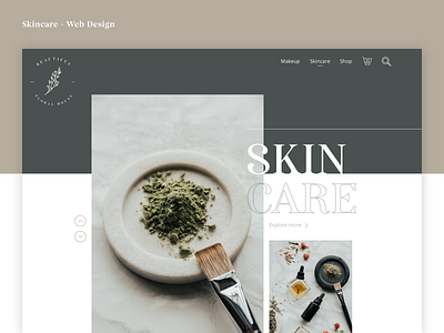 Skin care - web design graphic design skincare ui web web design website