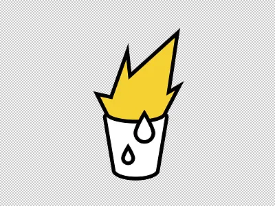 hot shot illustration sticker vector