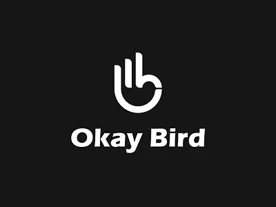 Okay Bird animal bird bird logo branding clever design dual meaning film finger hand logo movie vector