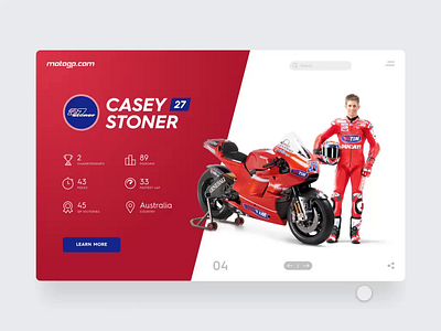 MotoGP Legends adobe adobexd ducati honda motogp motorsports productdesign ui ux valeyellow vr46 webdesign website yamaha