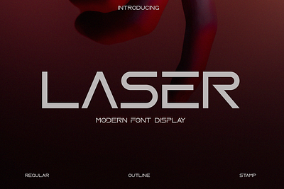 Laser alternates branding display flat font illustration lettering logo type typography vector