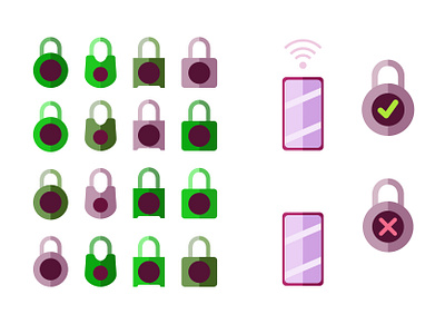 Locks creative design drawing icons illustration ui ui design ux