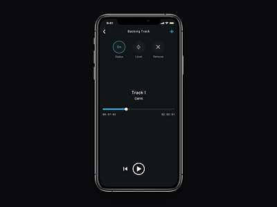 Audio Level Expanding Button Interaction animation app audio button dark expanding framer x interaction design interface ios iphonexs mobile motion design slider ui