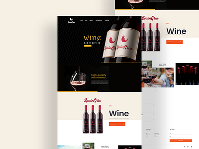 Wine Sangria web design branding design ecommerce landing page product wine ui ux design ux ux design web web design web project website website design wine wine branding wine glass wine logo