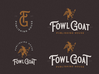 Fowl Goat - Publishing House - logo WIP animal bird book brand branding design fowl goat icon illustration ink logo mark monster pen publisher typography vector