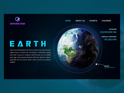 UniverseTour app design graphic illustration logo mobile screen ui uidesign ux web webpage website