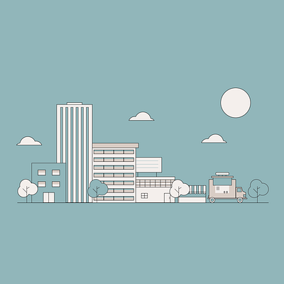 Vector City design flat illustration vector