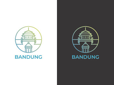 Bandung branding design flatdesign gedung sate icon illustration indonesia indonesia designer logo logodesign vector