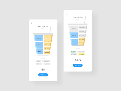 Daily UI #007 - Settings_Customize Your Bubble Tea app bubble tea daily ui daily ui 007 dailyui dailyui 007 dailyui007 design food app illustration ui vector