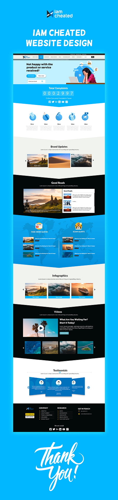 I am Cheated Home Page cheated homepage uiux