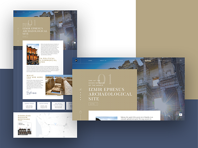 Museum Pass Website - Detail Page (Ephesus) clean design ephesus font grid historical history izmir layout minimal museums site turkey ui web website