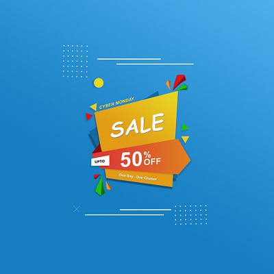 Sales banner design graphic design