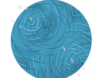 Reflect design icons design icons pack illustration illustration set japanese logo pond self care water water ripple zen