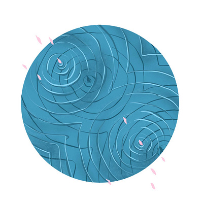 Reflect design icons design icons pack illustration illustration set japanese logo pond self care water water ripple zen