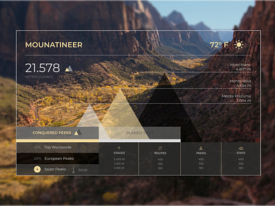 Mountainer climb mountain ui ui interface uiinspiration uiux uiuxdesign ux web