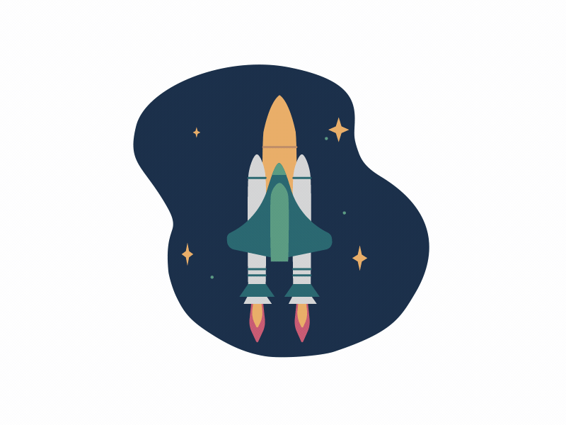 Space animation 2d adobe aftereffects animation colorful digitalart dribbble flat gif graphicdesgn illustration motion planet simple space spaceship vector