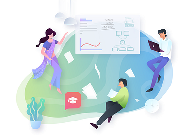 Lecturing illustration class classroom education illustration illustrations illustrator uiux