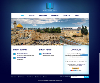 Blogging and donation website for Jewish community blog blog design blogger isreal web webdesign website