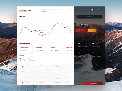 Demir Online Desktop 2019 babking bank crypto crypto exchange crypto wallet finance fintech interface online banking ui ui ux uidesign uidesigns ux ux design web