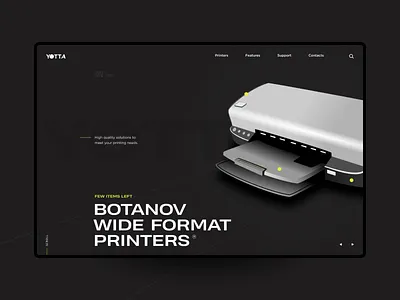 Yotta printers design landing page printer ui uidesign ux uxdesign website wide yotta