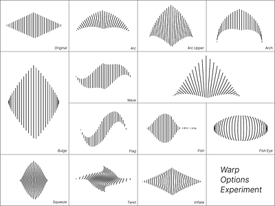 Warp Options illustrator inspiration lines monochrome