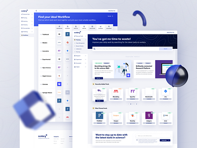 Scolary – Where Everyone Starts app design system desktop digital tools discovery graphic healthcare illustration lab laboratory life science productivity science scientific fields search tools ui ux web working