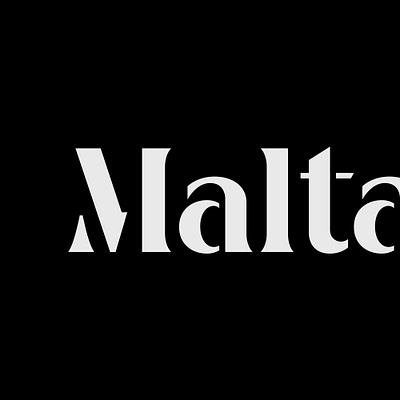 Malta malta serif stencil typogaphy