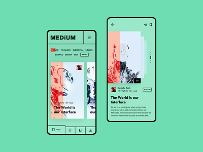 Concept Medium app app design appdesign daily ui daily ui challenge design figma future futuristic robots ui ui design ux