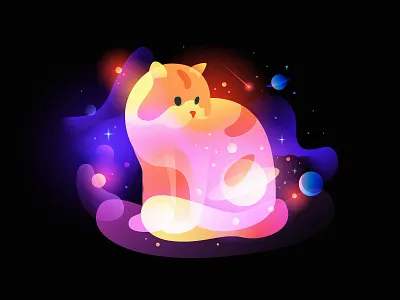 space cat cat fantasy galaxy space