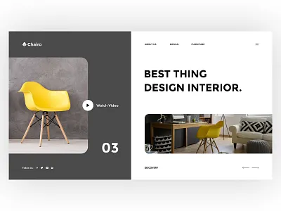 Furniture - Creative Landing Page Template app creative design designer designers furniture homepage landing screen template ui ui kit web
