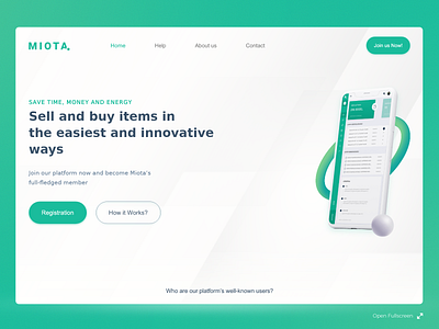 MIOTA. bussiness ui clean clean ui clean web design design flat interaction landing page minimal ui miota ui web web design