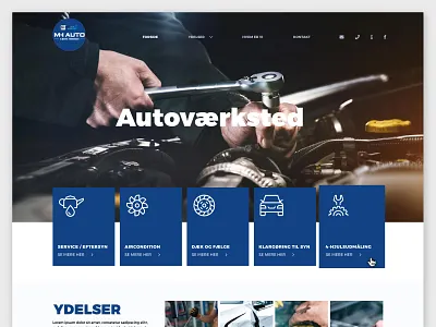 Landing page Auto service landing page design ui ux webdesign website