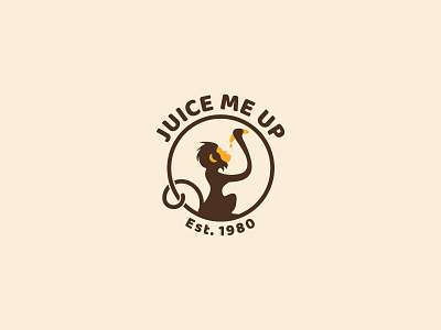 Monkey & Banana juice animal logo banana banana juice banana logo businesses fun logo juice bar logo design monkey monkey drinking banana logo monkey logo monkey logo for business or banana juice wildlife logo