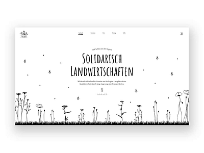 Playful Black & White Web Concept bees black white digital eggs farm farmer flowers fruits honey illustration intro minimal playful regional smooth sustainable ui ux vegetables web