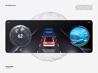 Car Cluster Concept 3d ai animation blender car cluster dashboard flexible motion navigation speed trapcode ui widget