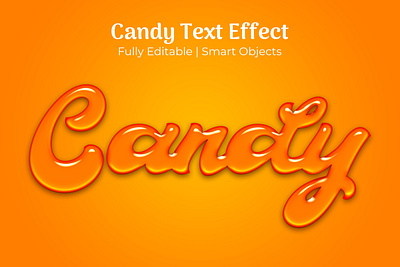 Candy Text Effect 2020 action add on balloon birthday candy cartoon chocolate day design effect font food illustration light logo new photoshop style sweet