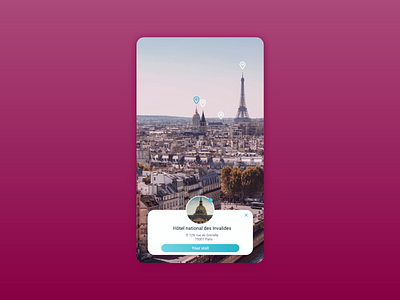 Daily UI #073 - Virtual Reality 073 app challenge dailyui design mobile paris tourism ui virtualreality